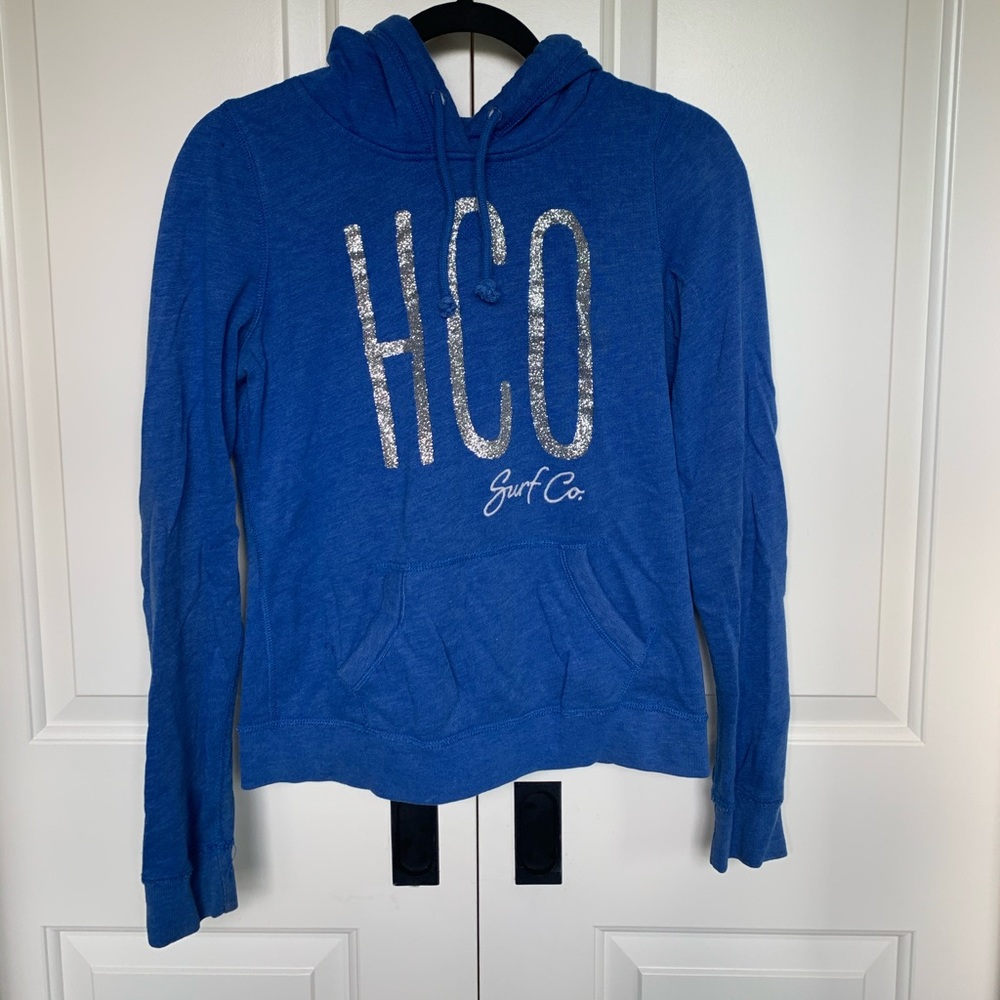 Blue Hollister hoodie